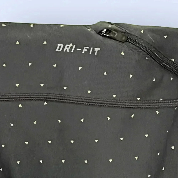 Nike Dri Fit size XS VGUC fun grey leggings with polka dots and neon waistband - Picture 7 of 13